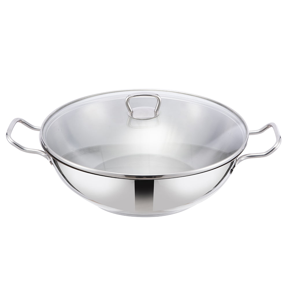 36*9CM Üvegtetős dupla oldalfogantyú wok JY-3609ST